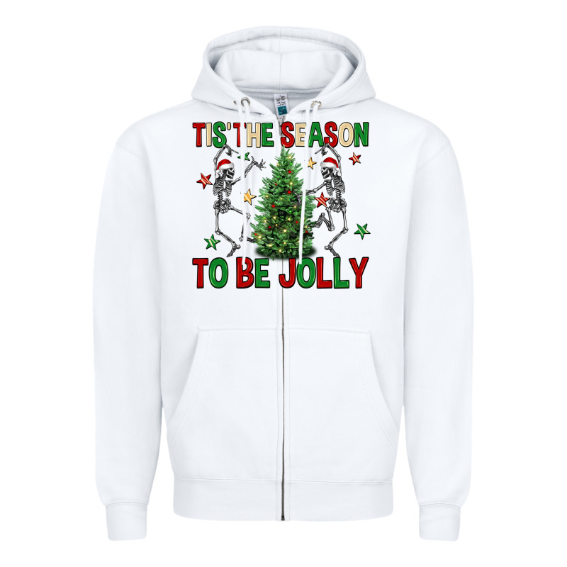 Tis' The Season To Be Jolly Zipper Hoodie by NancyCooperArtShop | Teevron