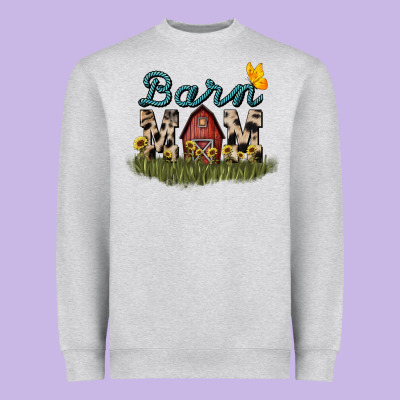 Barn Mom Sunflower Heavyweight Sweatshirt Designed By Nancycooperartshop