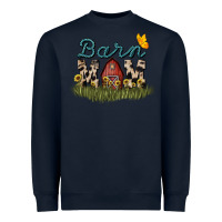 Navy barn mom sunflower Heavyweight Sweatshirt - NancyCooperArtShop