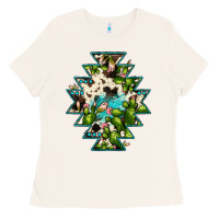 Bone aztec  cowhide cactus gemstone Ladies Tee - JahusDesignShop