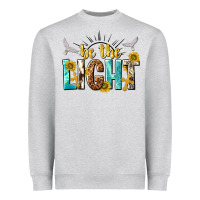 Heather Grey be the light Heavyweight Sweatshirt - NancyCooperArtShop