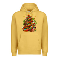 Antique Gold Christmas Feliz Navidad sombrero tree Premium Hoodie - NancyCooperArtShop