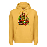 Mustard Christmas Feliz Navidad sombrero tree Premium Hoodie - NancyCooperArtShop