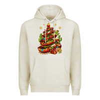 Oatmeal Heather Christmas Feliz Navidad sombrero tree Premium Hoodie - NancyCooperArtShop