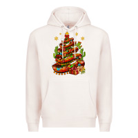 Pale Pink Christmas Feliz Navidad sombrero tree Premium Hoodie - NancyCooperArtShop