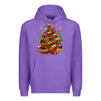 Purple Christmas Feliz Navidad sombrero tree Premium Hoodie - NancyCooperArtShop