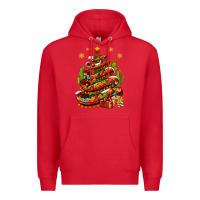 Red Christmas Feliz Navidad sombrero tree Premium Hoodie - NancyCooperArtShop
