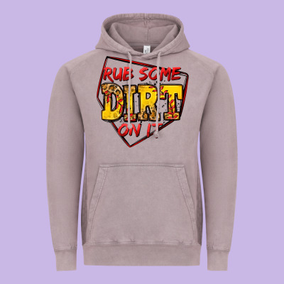 Rub Some Dirt On It Softball Vintage Hoodie Designed By Jasminsmagicworld