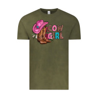 Vintage Olive valentine day boots hat and roses Vintage Tee - AdoDesignShop