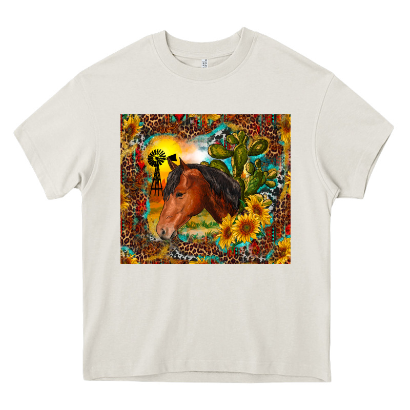 Western Horse And Sunflower Heavy Core Tee by RanaPortraitStore | Teevron