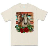 Bone horses with roses Premium Tee - RanaPortraitStore