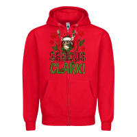 Red You serious clark deer Zipper Hoodie - NancyCooperArtShop
