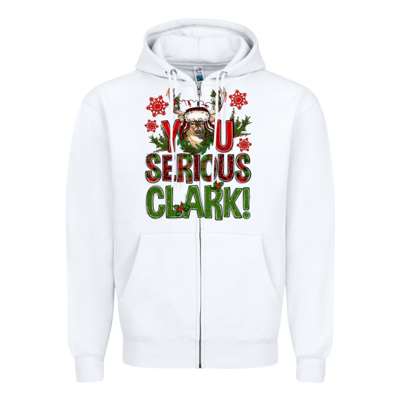 You Serious Clark Deer Zipper Hoodie by NancyCooperArtShop | Teevron