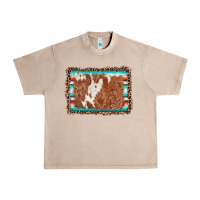 French Oak leopard serape cowhide  leather background Urban Heavy Tee - AdoDesignShop