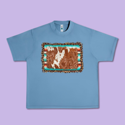Leopard Serape Cowhide  Leather Background Urban Heavy Tee Designed By Adodesignshop