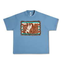 Pebble Blue leopard serape cowhide  leather background Urban Heavy Tee - AdoDesignShop