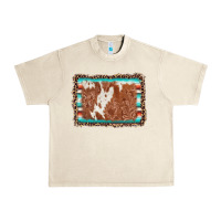 Sandshell leopard serape cowhide  leather background Urban Heavy Tee - AdoDesignShop