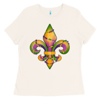 Bone mardi gras fleur de lis Ladies Tee - RanaPortraitStore