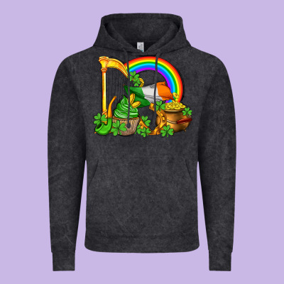 St Patricks Day  Rainbow Shamrocks Vintage Hoodie Designed By Adodesignshop