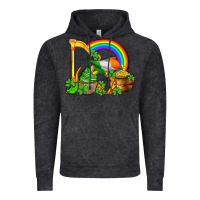 Vintage Black st patricks day  rainbow shamrocks Vintage Hoodie - AdoDesignShop