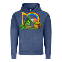Vintage Denim st patricks day  rainbow shamrocks Vintage Hoodie - AdoDesignShop