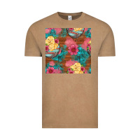 Vintage Coffee hatched egg easter chicks seamless pattern Vintage Tee - Artiststas