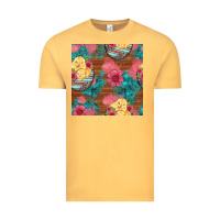 Vintage Mustard hatched egg easter chicks seamless pattern Vintage Tee - Artiststas