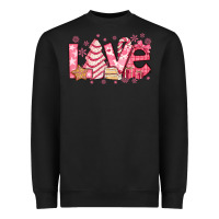 Black love pink christmas tree cake Heavyweight Sweatshirt - Jasminsmagicworld