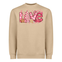 Mushroom love pink christmas tree cake Heavyweight Sweatshirt - Jasminsmagicworld