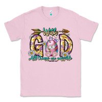 Bubblegum Pink With God All Things Are Possible Easter Day Classic Tee - CowhideDigitalArt