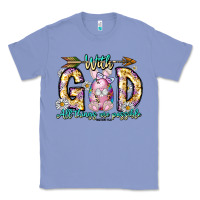 Colony Blue With God All Things Are Possible Easter Day Classic Tee - CowhideDigitalArt
