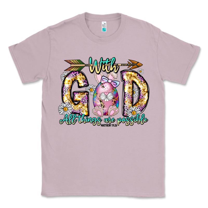 With God All Things Are Possible Easter Day Classic Tee by CowhideDigitalArt | Teevron