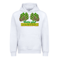 White Shake Your Shamrocks St. Patrick's Day Urban Hoodie - CowGirlArtShop