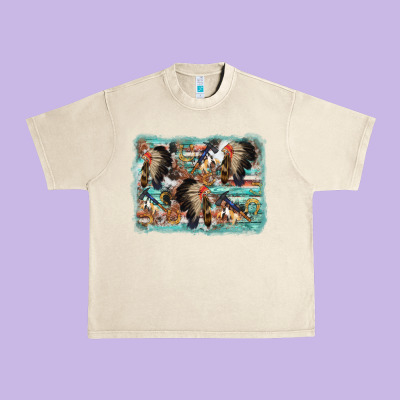Indian Western Background Urban Heavy Tee Designed By Adodesignshop