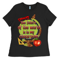 Black the future of the world is in my classroom Ladies Tee - texasbilliewilder