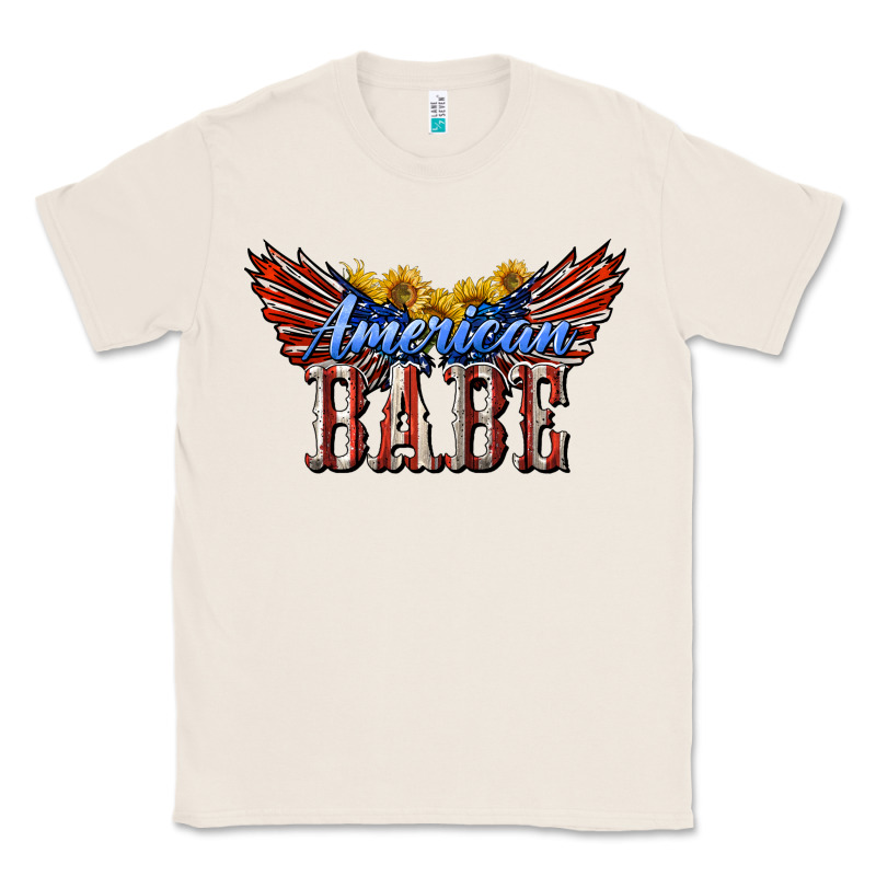 American Babe With Sunflowers Classic Tee by LillyAllenDesigns | Teevron