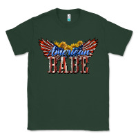Sports Green American Babe With Sunflowers Classic Tee - LillyAllenDesigns