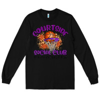 Black courtside social club Long Sleeve Tee - MaliasSmallBusiness