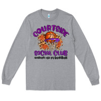 Heather Grey courtside social club Long Sleeve Tee - MaliasSmallBusiness