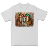Dove Grey horses with bandanas Premium Tee - RanaPortraitStore