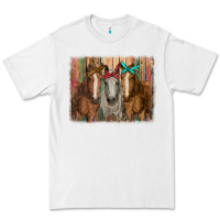 White horses with bandanas Premium Tee - RanaPortraitStore