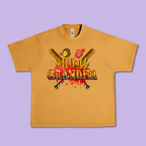Softball Grandma Urban Heavy Tee Designed By Adodesignshop