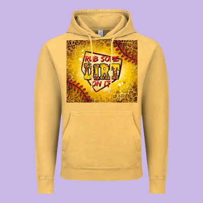 Rub Some Dirt On It Softball Vintage Hoodie Designed By Jasminsmagicworld