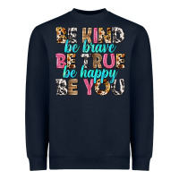Navy be kind be true be you Heavyweight Sweatshirt - NancyCooperArtShop