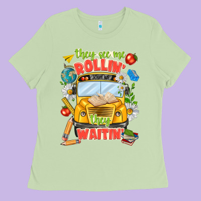 They See Me Rolling They Waiting Ladies Tee Designed By Texasbilliewilder
