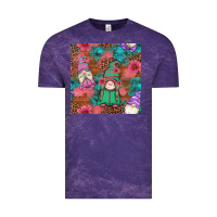 Cloud Purple floral easter gnomes seamless pattern Vintage Tee - Artiststas
