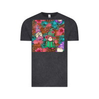Vintage Black floral easter gnomes seamless pattern Vintage Tee - Artiststas
