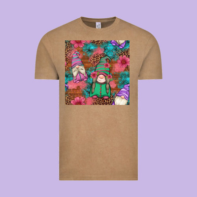 Floral Easter Gnomes Seamless Pattern Vintage Tee Designed By Artiststas