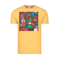 Vintage Mustard floral easter gnomes seamless pattern Vintage Tee - Artiststas