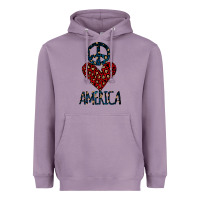 Lavender Peace Love America Heavyweight Hoodie - Bettercallsaul